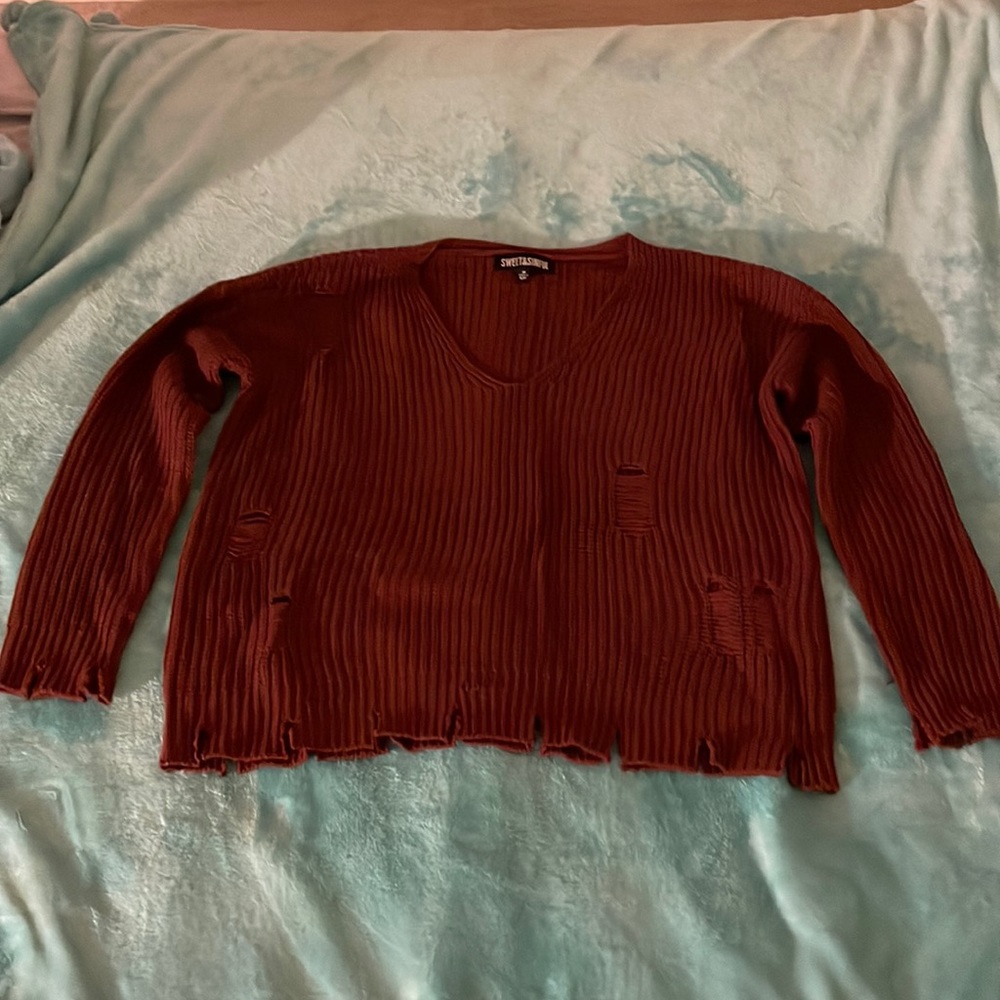 Sweet&Sinful distressed sweater
